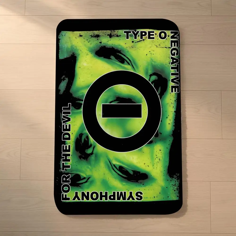 بارد روك باند-Type-O-السلبيين الكلمة حصيرة لينة سميكة عدم الانزلاق سجادة باب لغرفة المعيشة ديكور المنزل الفانيلا السجاد #3