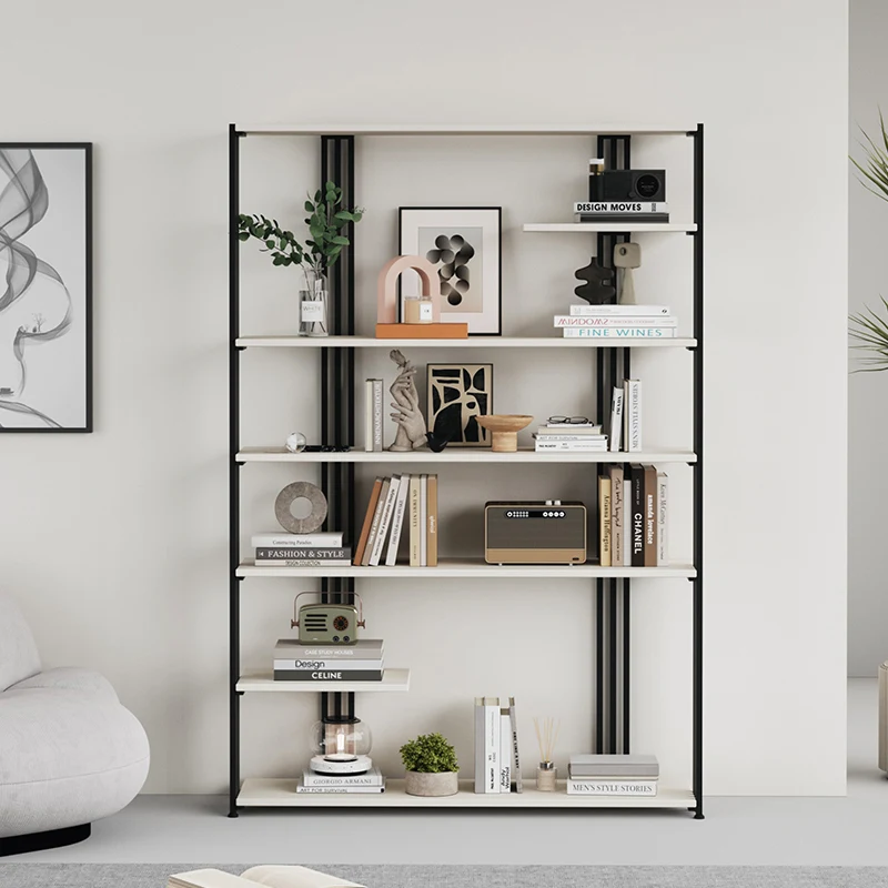 New wrought iron file cabinet shelf living room bedroom floor bookshelf wall storage rack industrial style multi-layer shelf