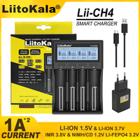 LiitoKala Lii-CH4 CH2 5V 2A EU US UK AU Plug 21700 18650 26650 Battery Charger For 1.5V AA AAA Rechargeable Battery 1.2V 3.7V
