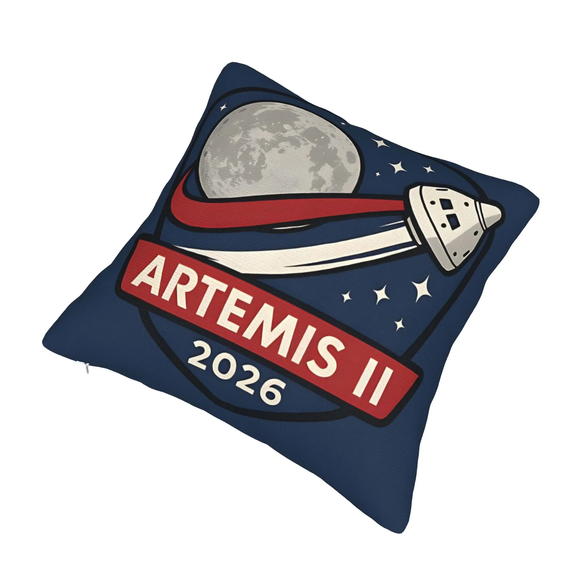 Decorative Pillowcase Artemis II Mission To The Moon 2026 Artemis 2  Stuff Car  Throw Pillow Case Cover Zipper Multi-Size