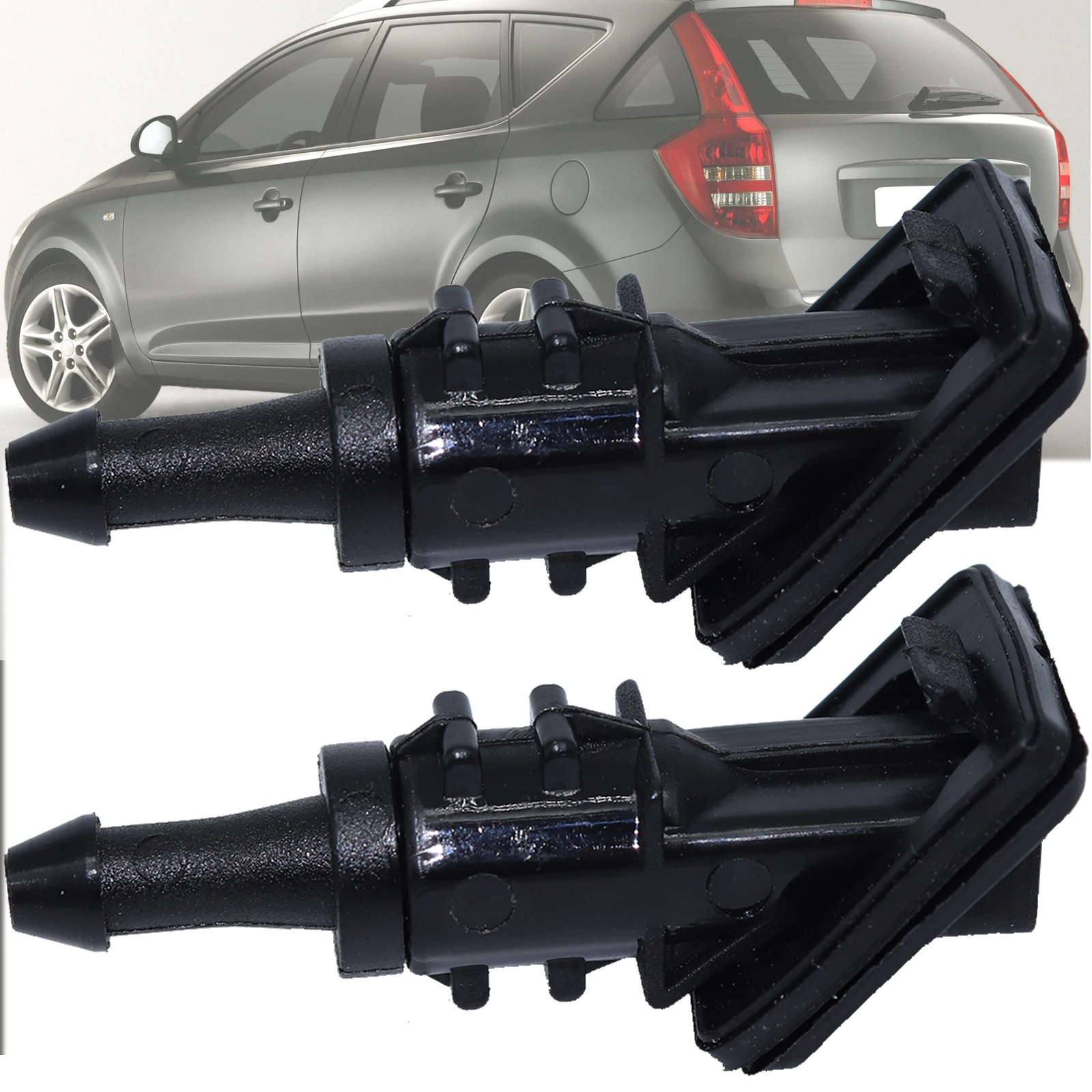 2x Front Windshield Windscreen Window Wiper Washer Spray Nozzle Jets Kit Accessories 986301H510 For Kia Cee\'d Ceed 2006 - 2012