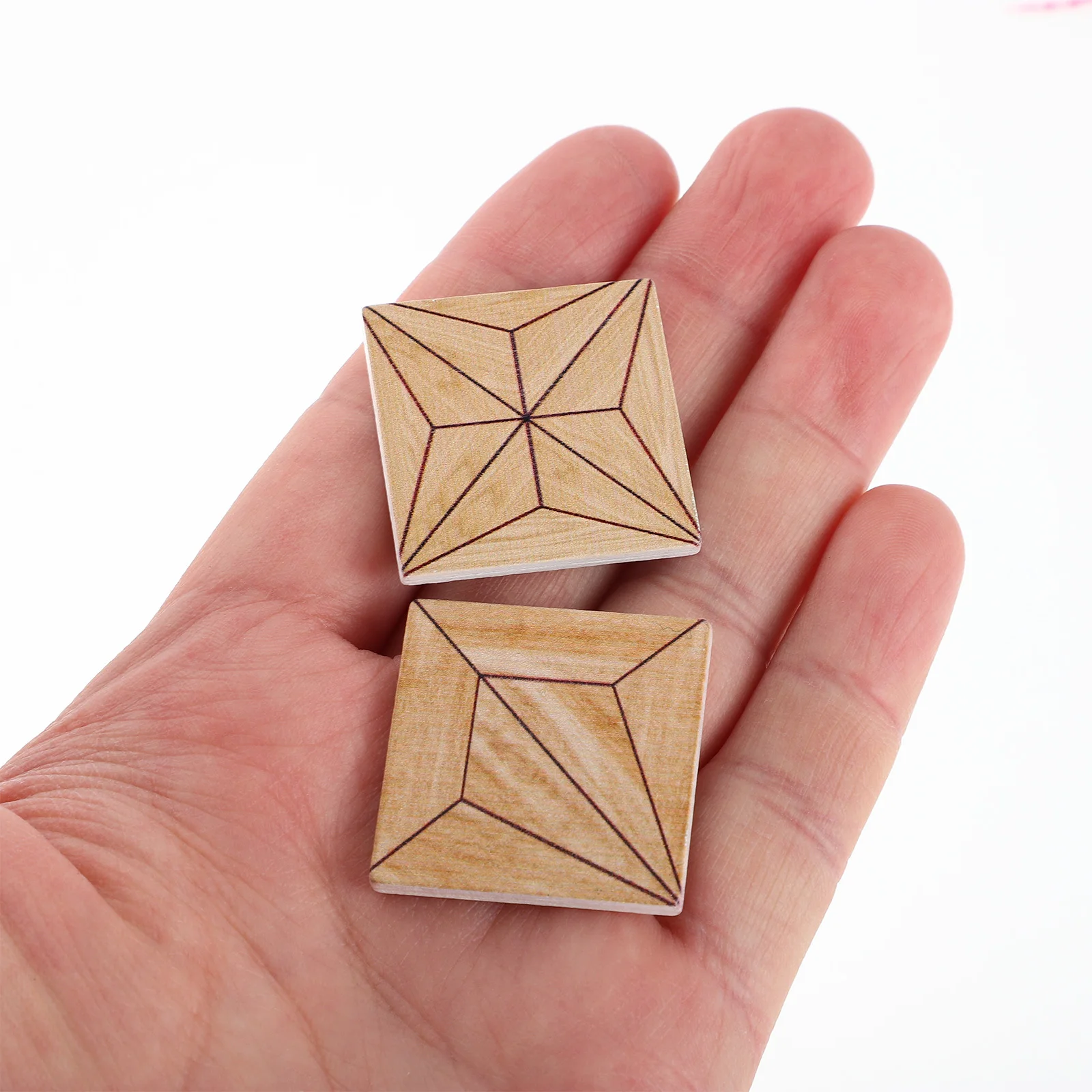 

20Pcs Miniature Dollhouse Flooring Tiles Retro Double Sided Vintage Wood Floor Sheets for Kitchen Living Room Bedroom Decor