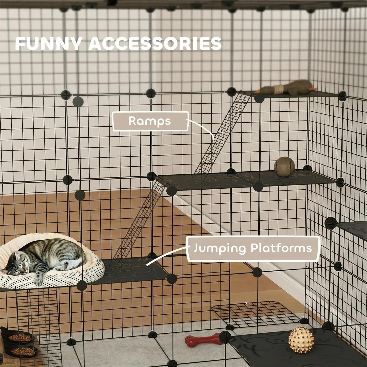 Cat Play Tunnel & Cage - Perfect for Fun & Exploration | Fast Shipping