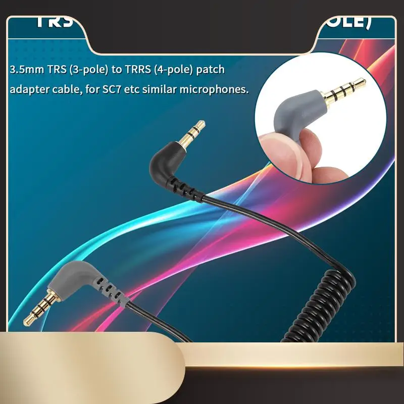 

Регулируемый микрофонный кабель TRS-TRRS, сменный пружинный спиральный провод, соединительный шнур для Rode SC7-N36R