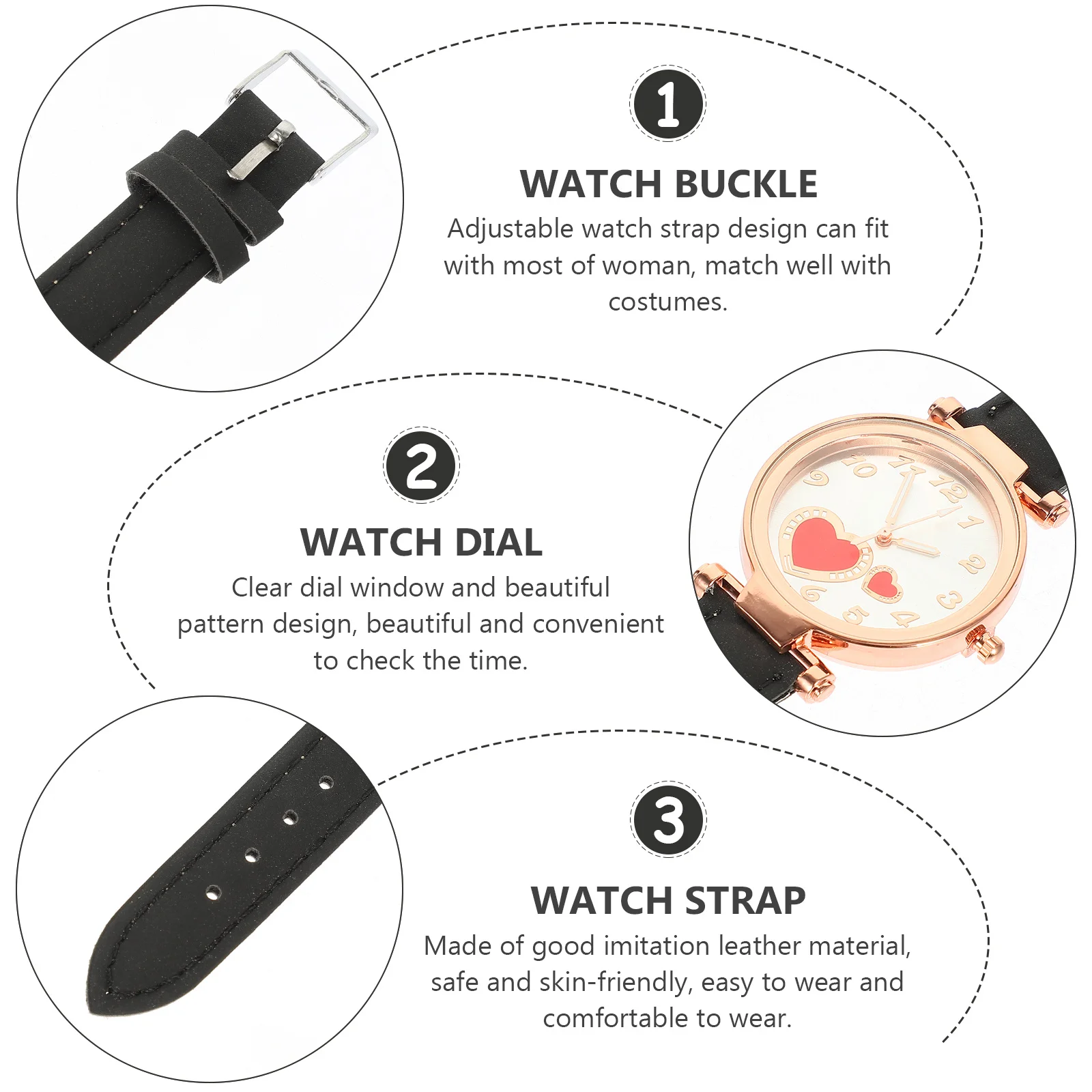

Fashion Women Watch Simple Elegant Design Lightweight Comfortable Wear Suitable for Parties School Office Decorative Wristwatch