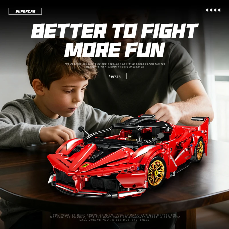 

Building blocks sports car model mechanical assembly toy birthday gift boy