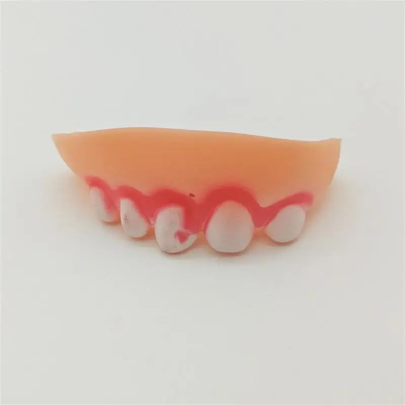 New Funny Fake Vampire Denture Teeth Halloween Decor Prop Trick Toy Party Dressing