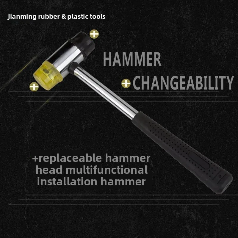 Double Face Soft Tap Rubber Hammer 25mm Multifunctional Glazing Window Beads Hammers Nylon Head Rubber Mallet