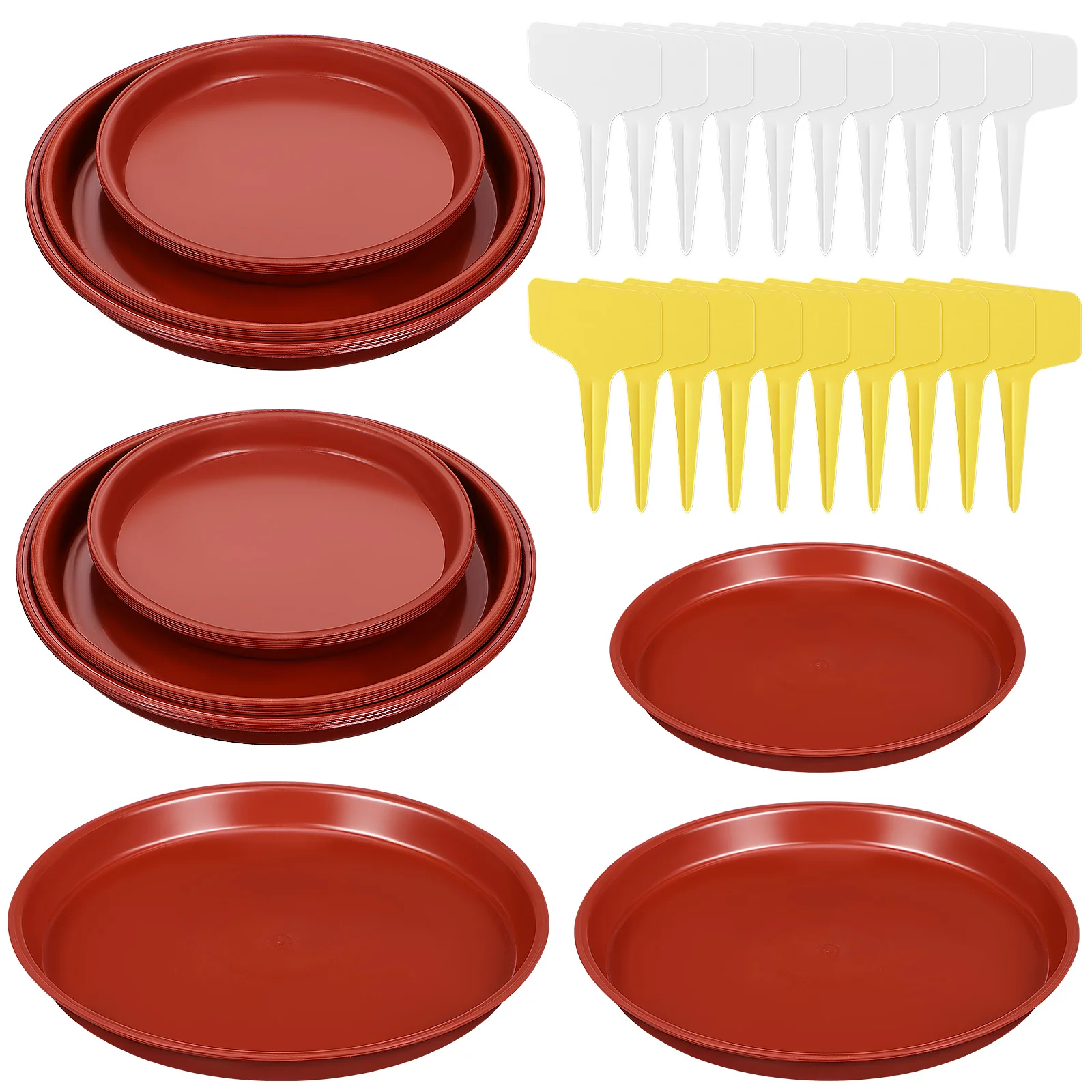 

12 Pcs Black Plastic Plant Saucers Lightweight Indoor Outdoor Flower Pot Trays Drip Plates For House Plants Accessories