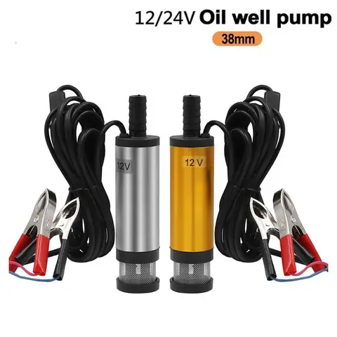Portable Mini 12V 24V DC Electric Submersible Pump For Pumping Diesel Oil Water Aluminum Alloy Shell 12L/min Fuel Transfer Pump