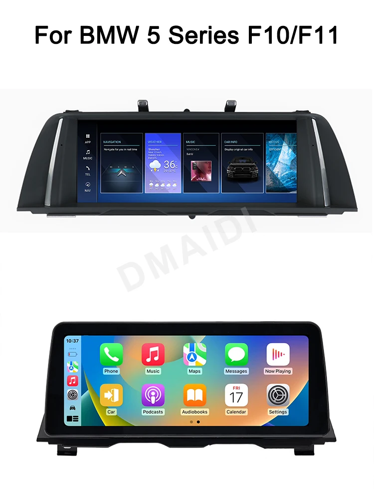 10.25" 12.5" Snapdragon Android 13 GPS Navigation 8+128 / 256G Screen For BMW 5 Series F10 F11 2011 - 2017 CIC NBT Carplay Auto