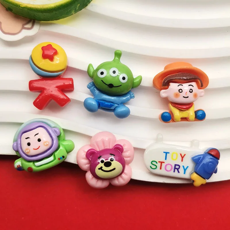 5pcs Cartoon glossy toy story little animal resin flatback cabochons diy crafts materials jewelry making charms