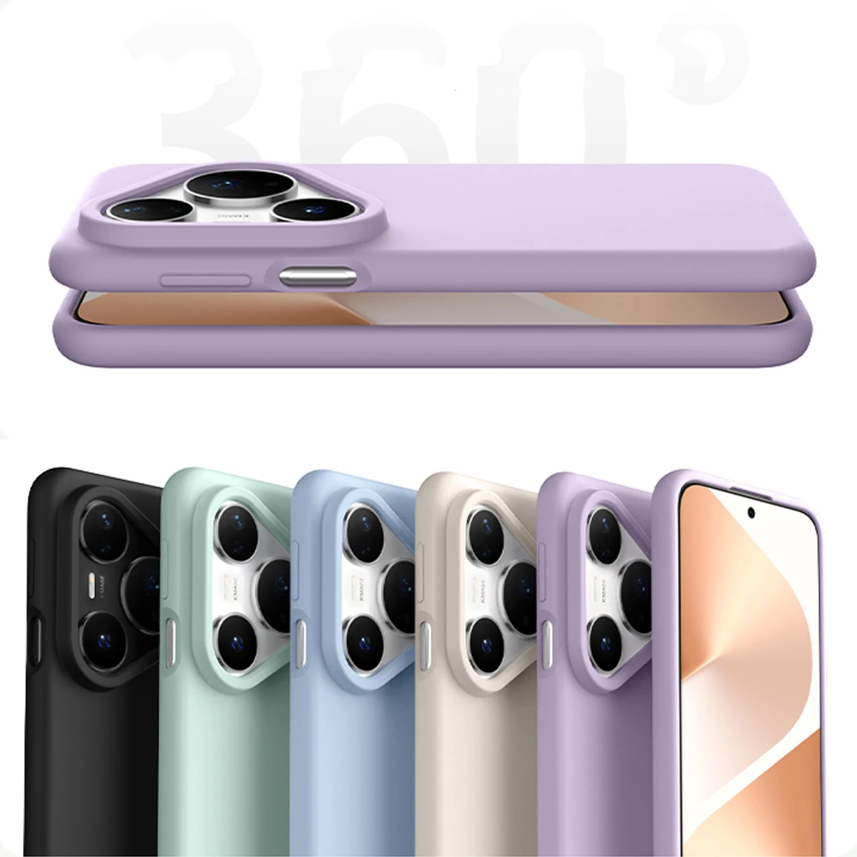 Shockproof Liquid Silicone Wireless Charging Magnetic Case For Huawei Pura 80 Pro 80 Ultra 70 Pro, Slim Fleece Protection Cover