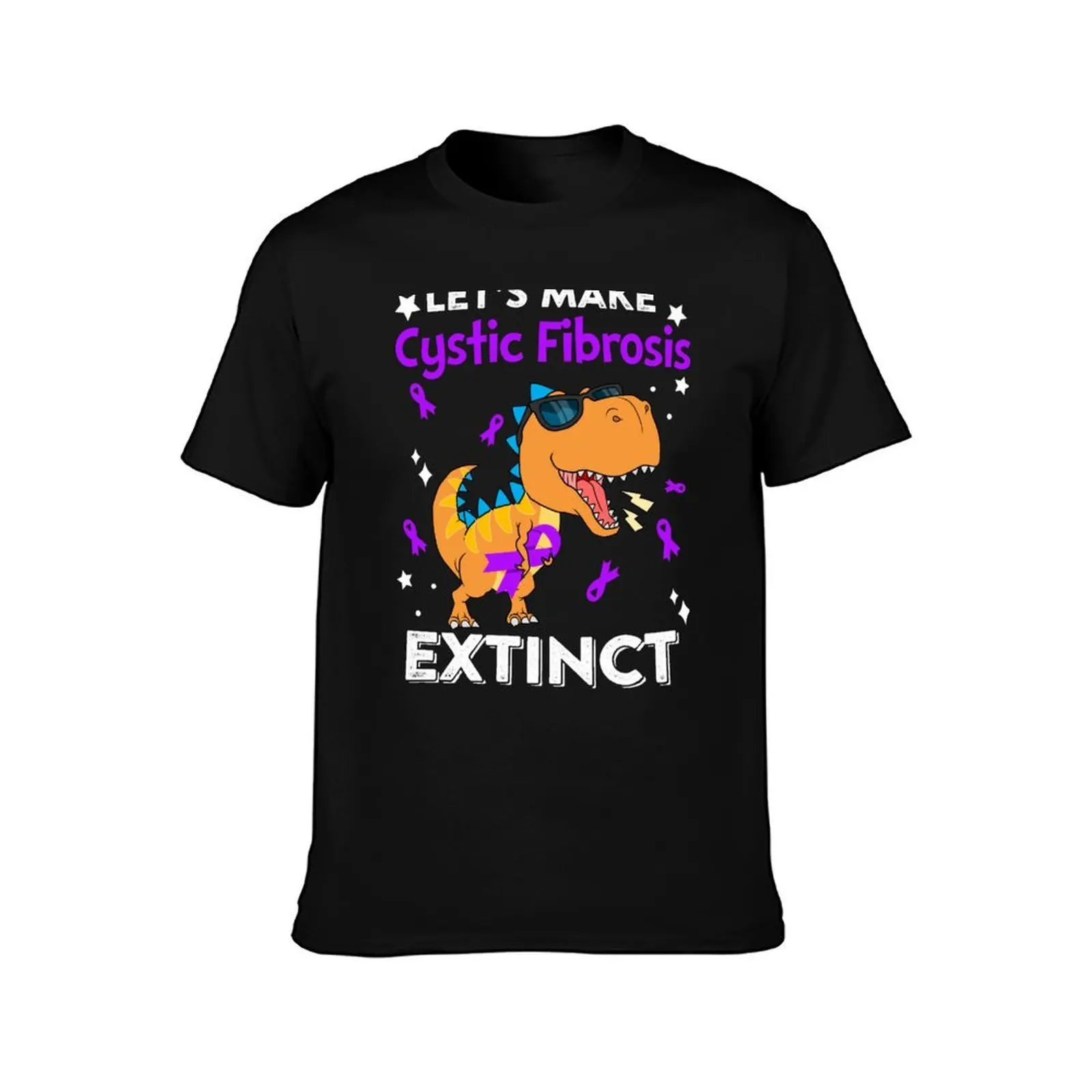 Let's Make Cystic Fibrosis Extinct Cystic Fibrosis Warrior Gift T-Shirt, Summer Casual Cotton Tee, Oversized Streetwear Tops