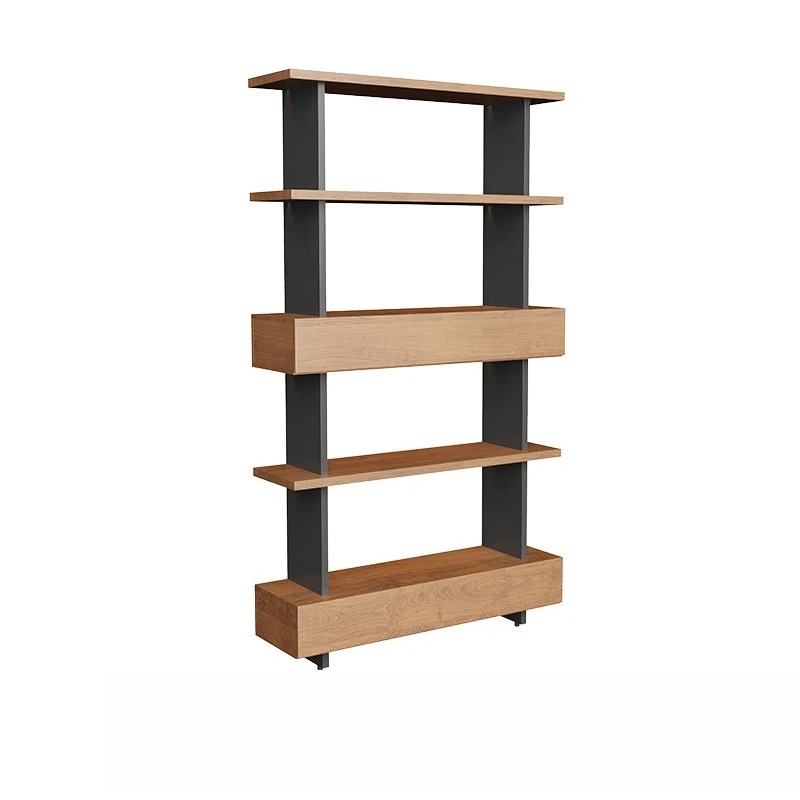

Household solid wood board office paper bookshelf floor storage multi-layer combination living room display