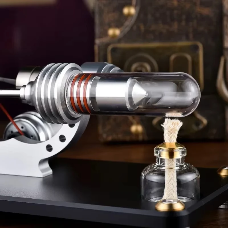 B-M Experimental Physics Black Engine DIY Micro External Combustion Engine Model Engine M14-03-L Toy