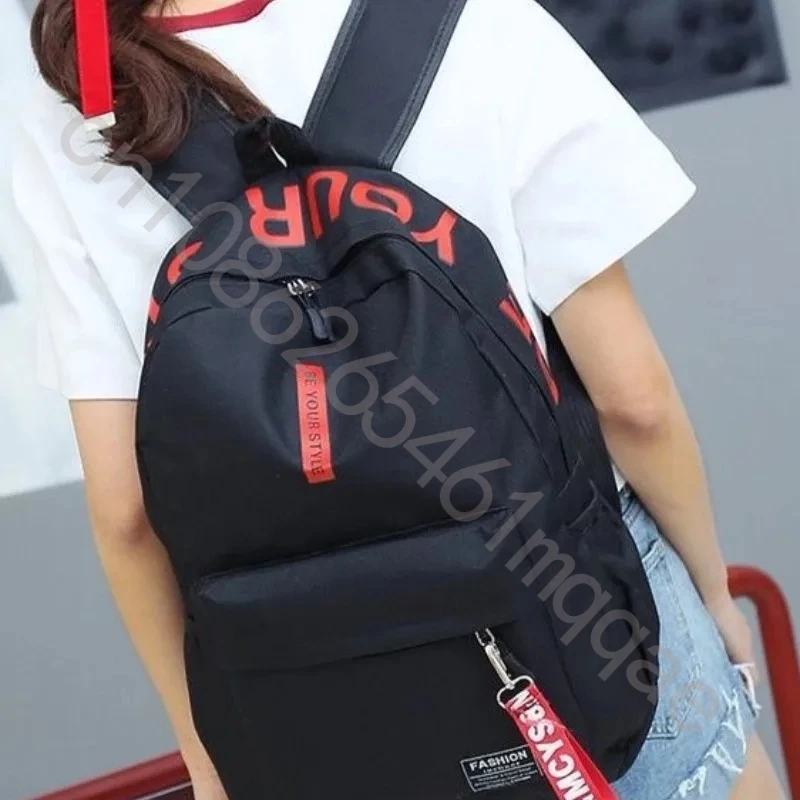 حقيبة ظهر عصرية للرجال والنساء حقيبة ظهر لطلاب المدارس الثانوية ذات سعة كبيرة النسخة الكورية من th