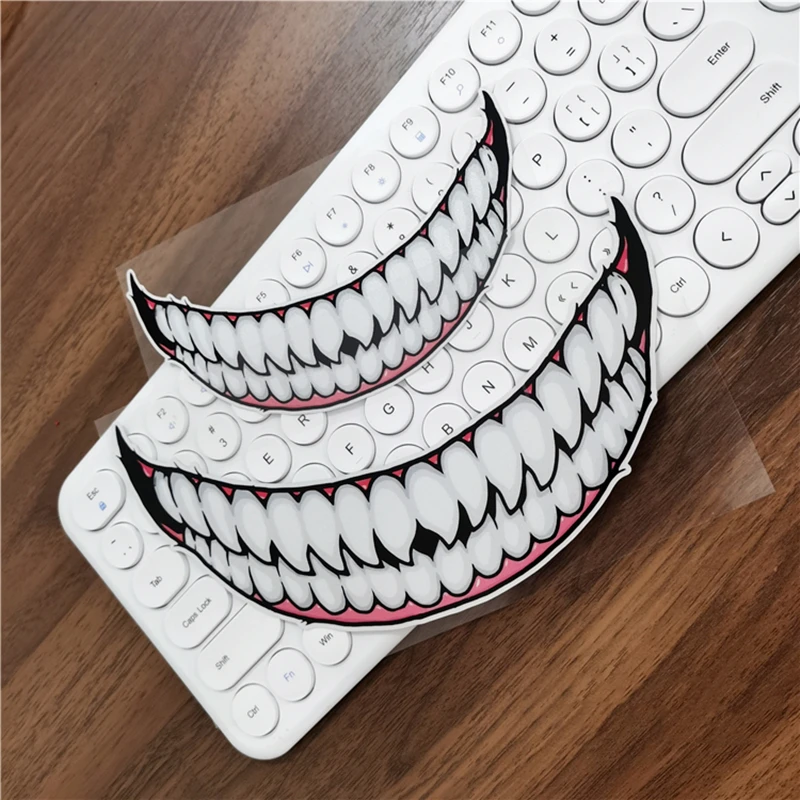 Car Styling Sticker Modified Auto Wheel Tail Body Window Tape Motorcycle Decals for Classic Hero Venom Teeth Mouth