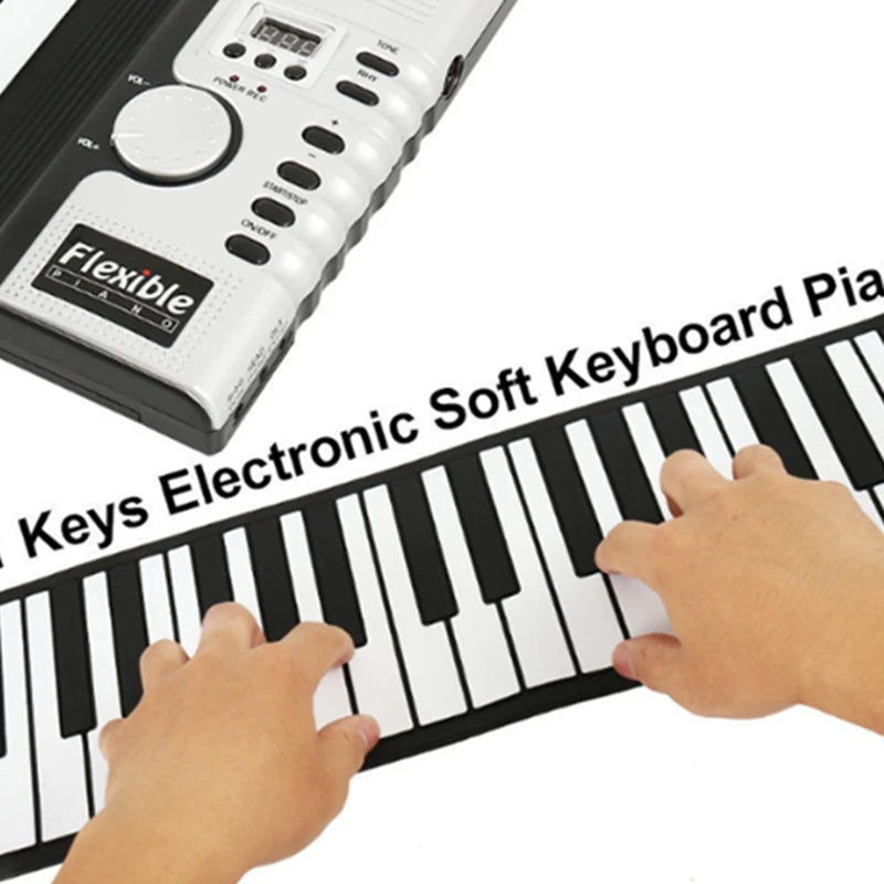 

AC22-Portable 61 Keys Professional Smart Folding Piano Silicone Hand-Rolled Electronic Pianos Beginner Instrument
