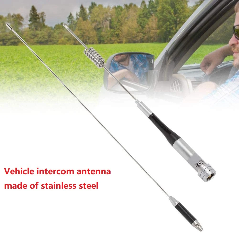 Antena de intercomunicação montada em veículo SG-M507, 2.15 dbi (144 mhz) 5.5 dbi (430 mhz), antena uv de banda dupla de alto ganho 74cm