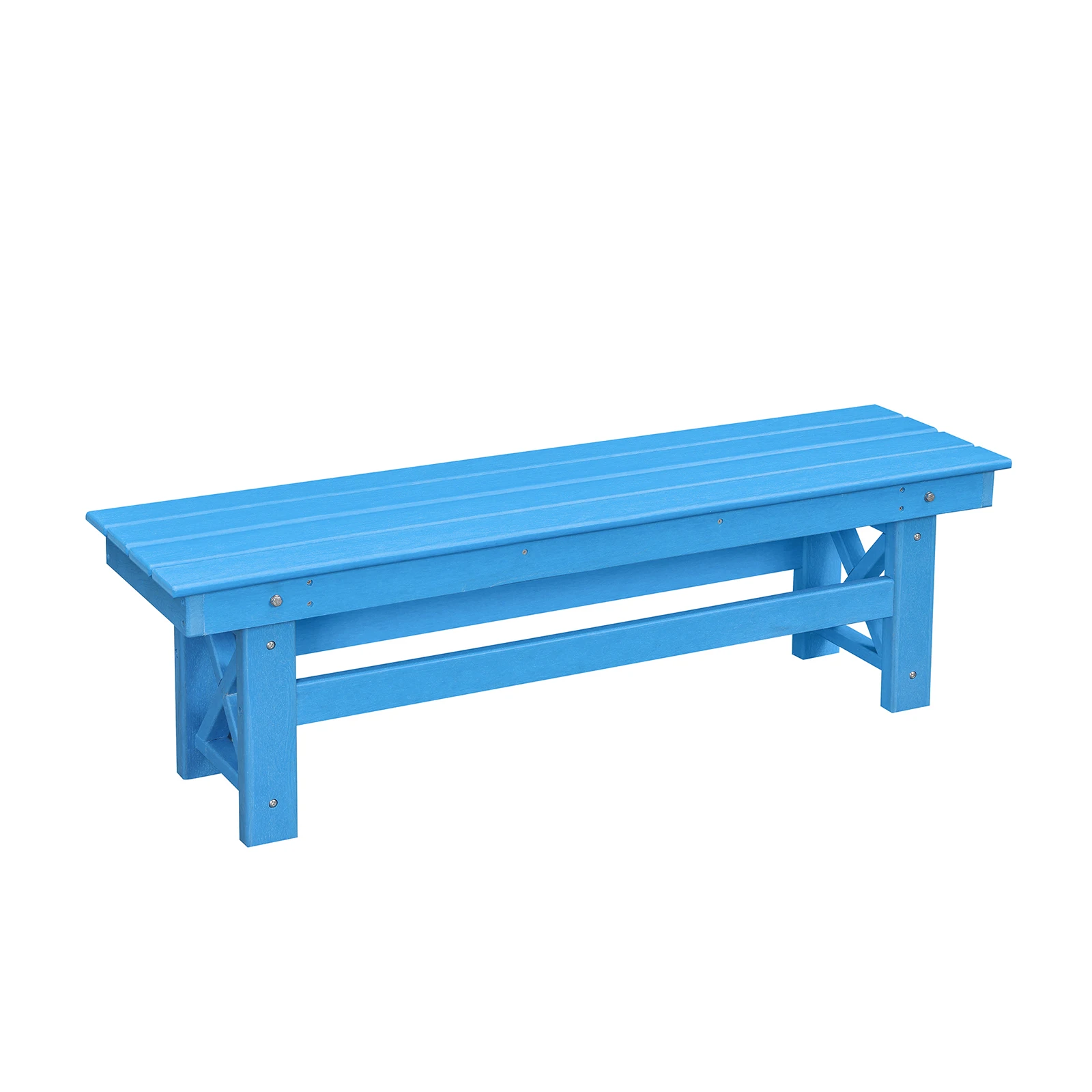 

HDPE Outdoor Patio Furniture Dining Long Bench Durable & Weather Resistant Simple Stool Garden Chair for Park Poolside