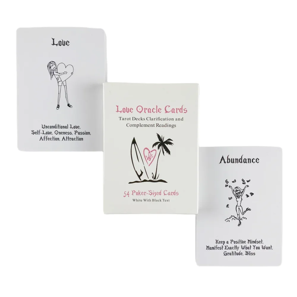 9*6.5 ซม. White Island Time Love การ์ด Oracle TAROT Divination Deck 54 ชิ้นการ์ด