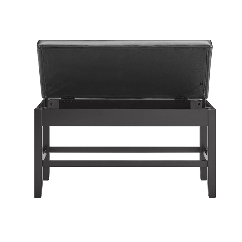 Carrara Storage Counter  Black Wooden Dining Bench Contemporary Seat Simple Dining Furniture On-Site