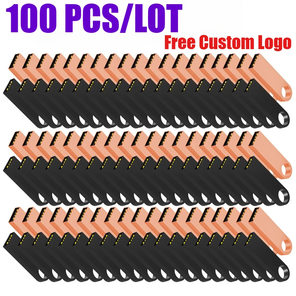 

100pcs/lot Custom Logo Free Metal usb 2.0 flash drive 64gb 32gb 16gb Laser memory card U Disk 8gb 4gb wedding gift Memory Stick