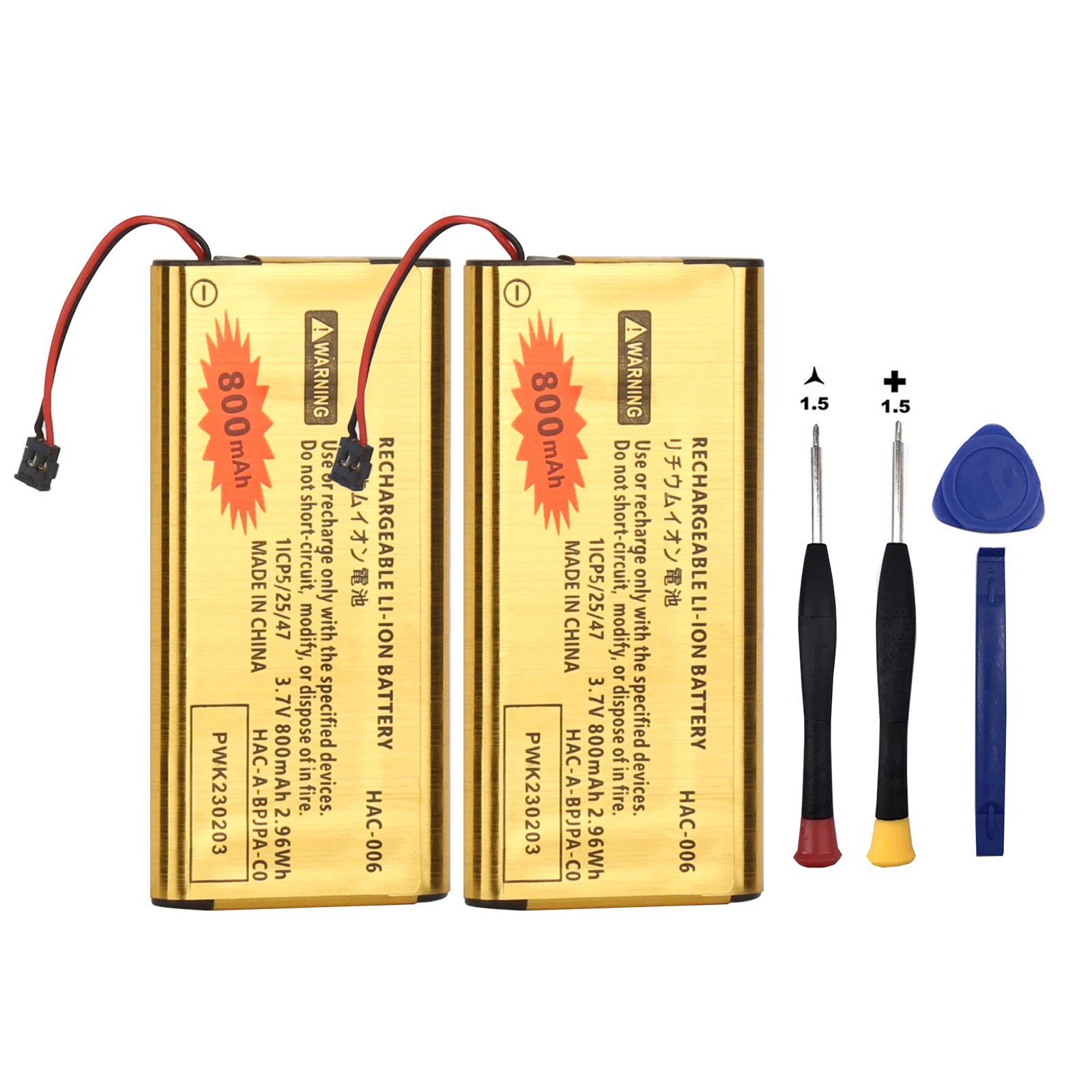 2 pces 800mah HAC-006 hac006 bateria para nintendo switch hac 006 HAC-015 HAC-016 HAC-A-JCL-C0 HAC-A-JCR-C0 switch ns joy-con