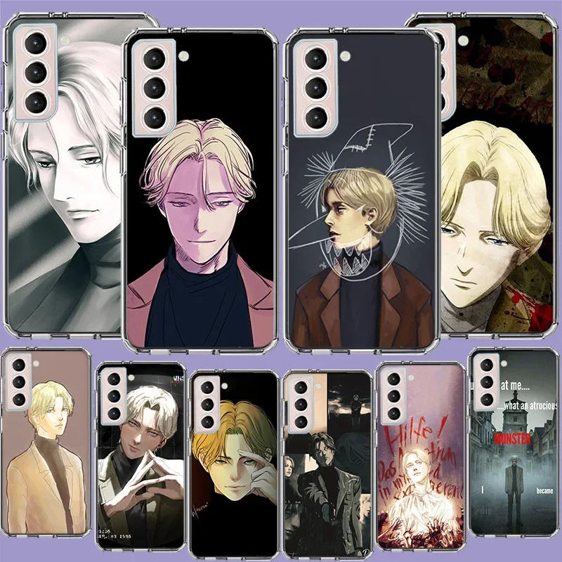 Johan Liebert Naoki Urasawa's Monster Phone Case For Samsung Galaxy S24 S23 Ultra Capa Shell S22+ S21 Plus S20 FE S10 Lite S10E