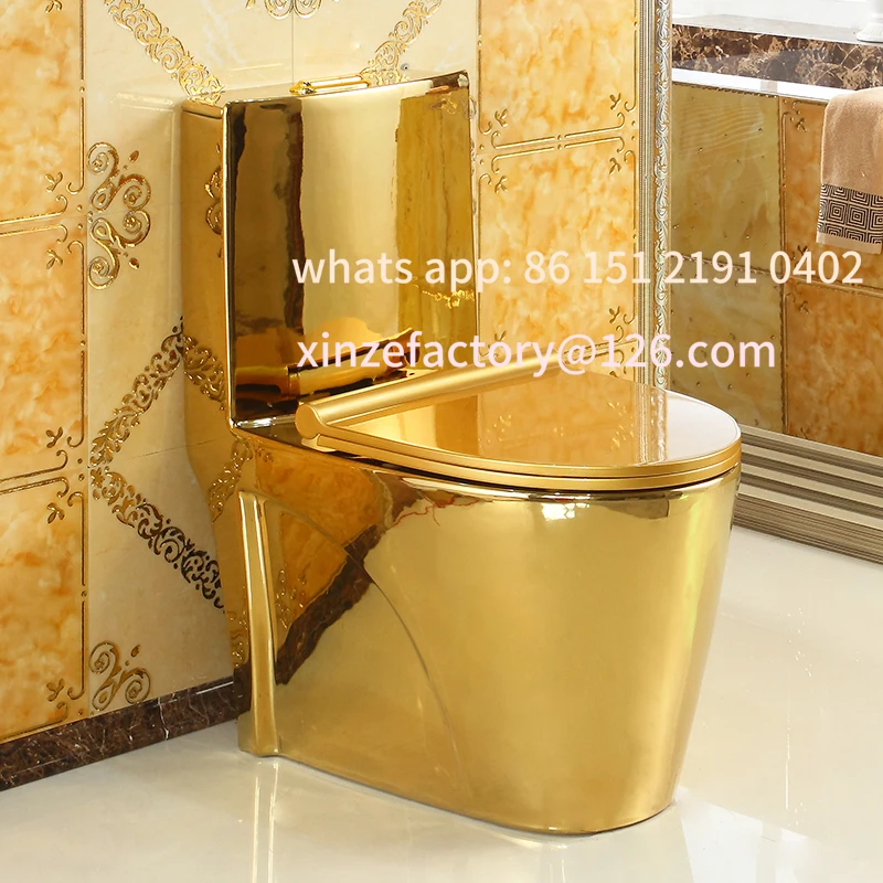 Customizable Household European-style edge gold-plated super vortex 8.0 large diameter toilet, water-saving toilet