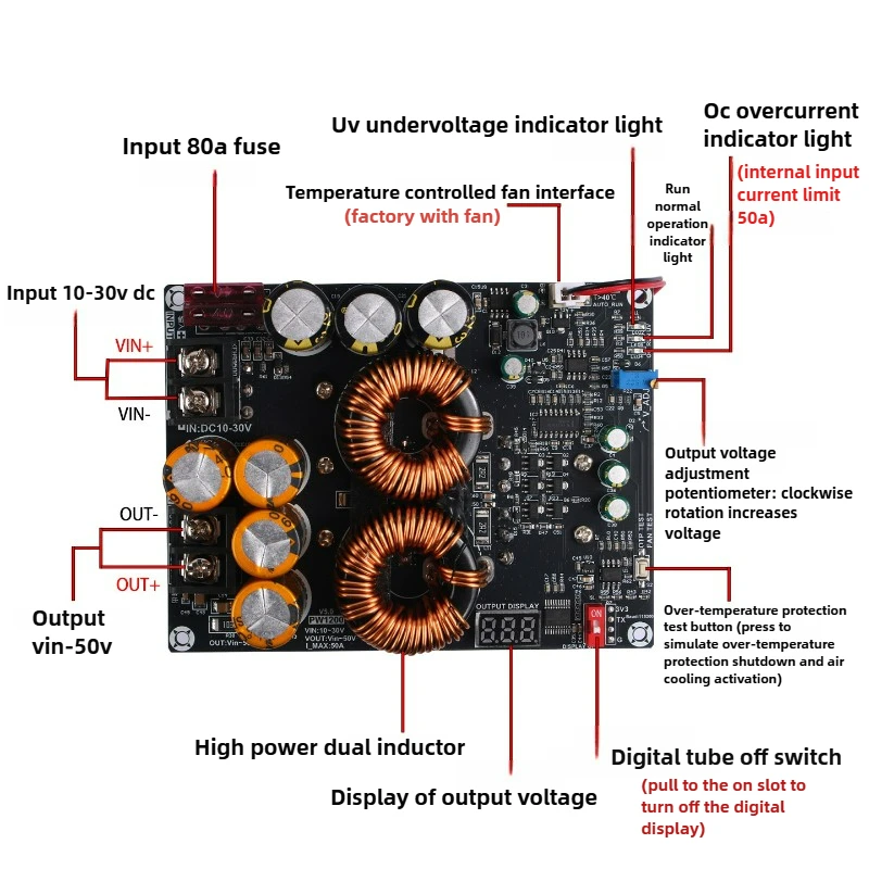 SOTAMIA 1200 واط 50A عالية الحالي دفعة وحدة إمداد الطاقة تيار مستمر المزدوج الحث الصوت مكبر للصوت المنزلية قابل للتعديل مجلس الطاقة
