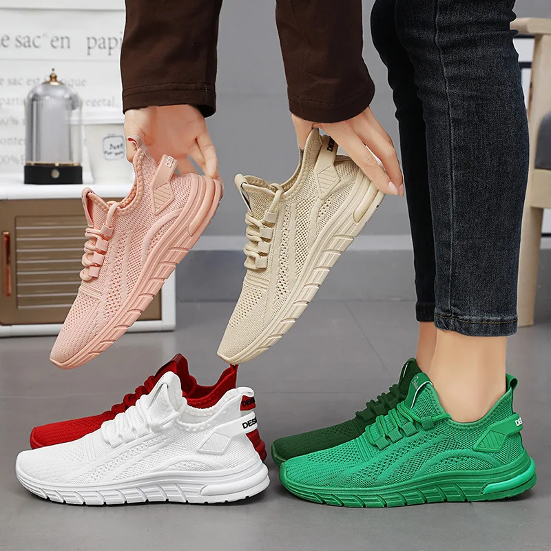 Summer Mesh Shoes Women Sneakers Breathable Light Women Casual Shoes Lace-Up Walking Footwear Tenis Zapatillas