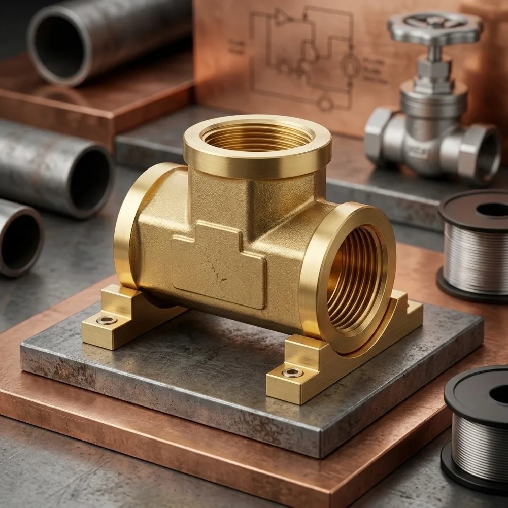 Npt Female Adapter 3 4 Brass Tee Brass Solid Brass Construction 1200 Psi Rating Internal Threaded Leak for proof Design