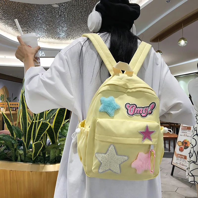 

Junior High School Student Cute Lady Backpack Female Bag Travel Book Kawaii Backpack Girls Pupil Student College School Bags