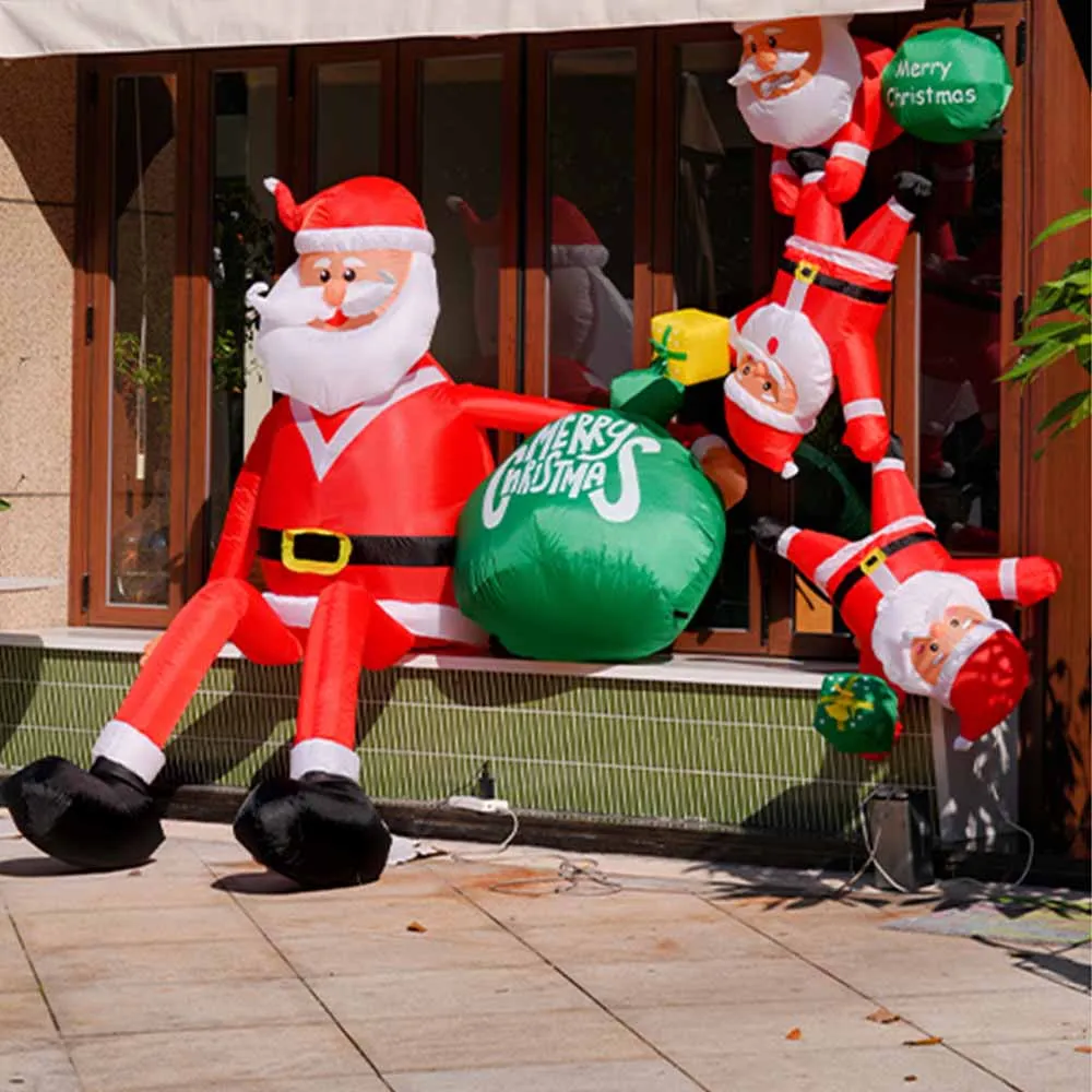 

8FT Inflatable Christmas Toy Santa Claus Decoration Xmas Yard Decor Reindeer Gift LED Home Ornament Christmas Gifts Supplies