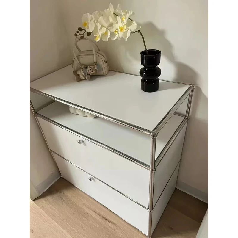 

Living Room Bedroom Furniture Side End Cinet Stainls Steel Storage Coffee Tle
