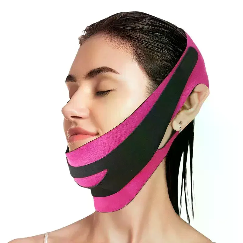 1Pcs V Line Face Shaper Elastic Face Slimming Bandage Women Chin Cheek Lift Up Belt Facial Massage Strap Face Skin Care Tools view 5