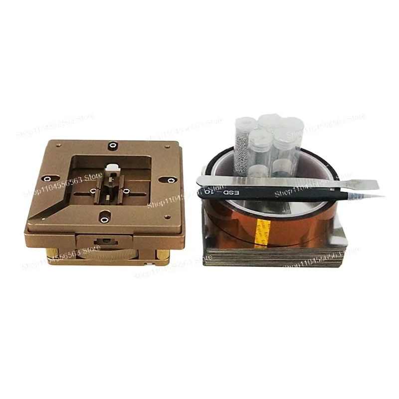 ​​Universal BGA Rework Kit with 80MM/90MM Fixtures, 170pcs Stencils & ESD Tools for Laptop Reballing & Repair​​