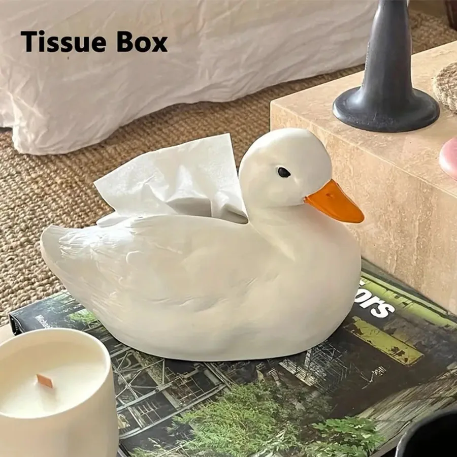 

Cute Cartoon Call Duck Tissue Box, Household Paper Holder Storage Box, Creative Luxury Decorative Ornament for Living Room