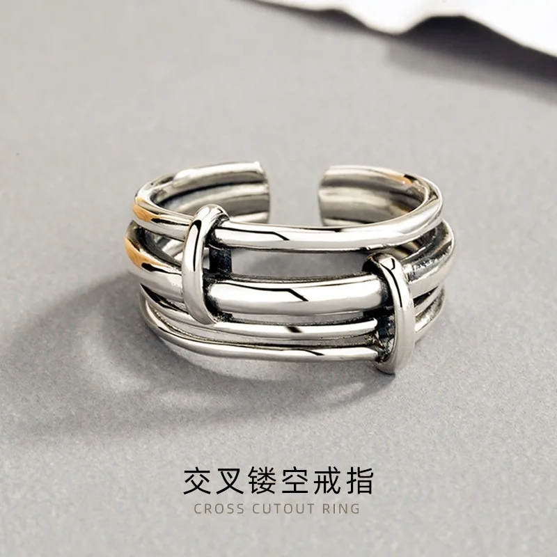 New Hot Gothic Chains Lines Rings For Women Wedding Rings Ladies Accessories Fashion Charm Jewelry Wholesale