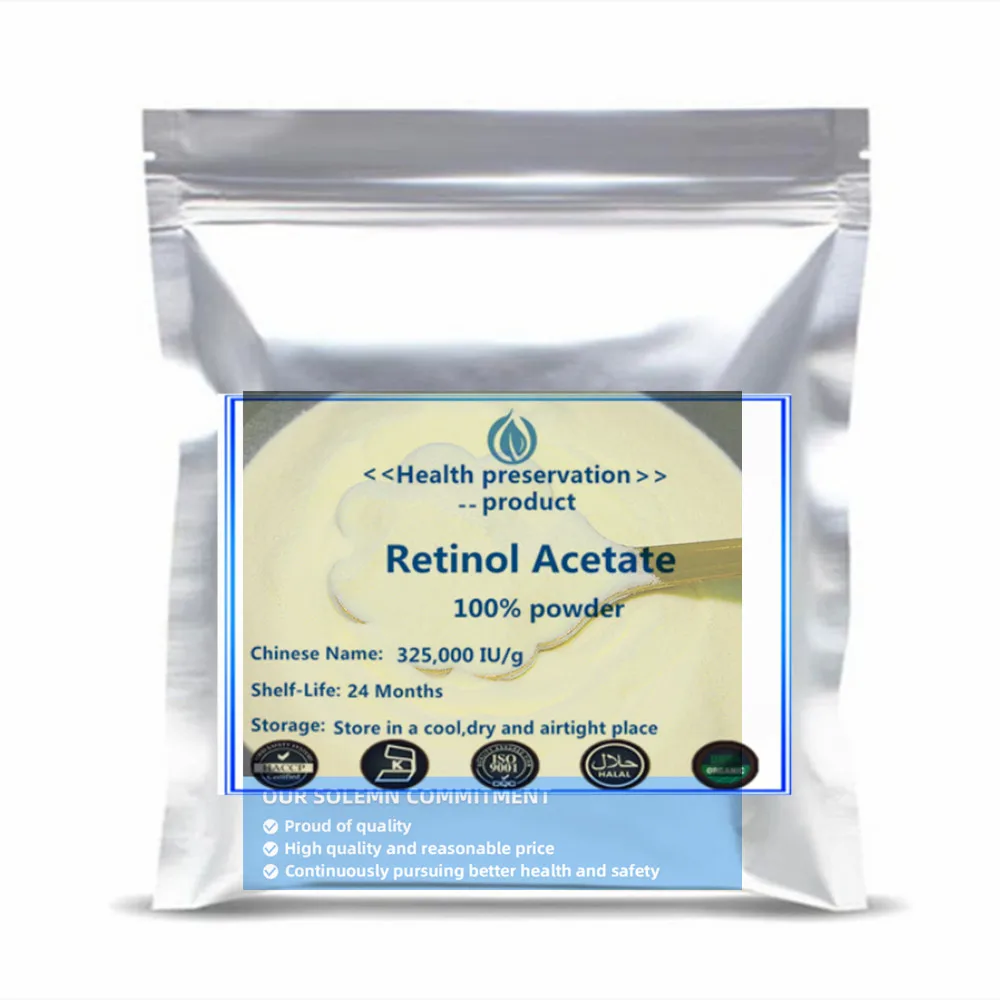 Vitamin A Derivative Retinol Acetate 98% Fine Powder, Stable Cosmetic Raw Stock With Sealed Storage Bags, Cross-Border Bulk Ship
