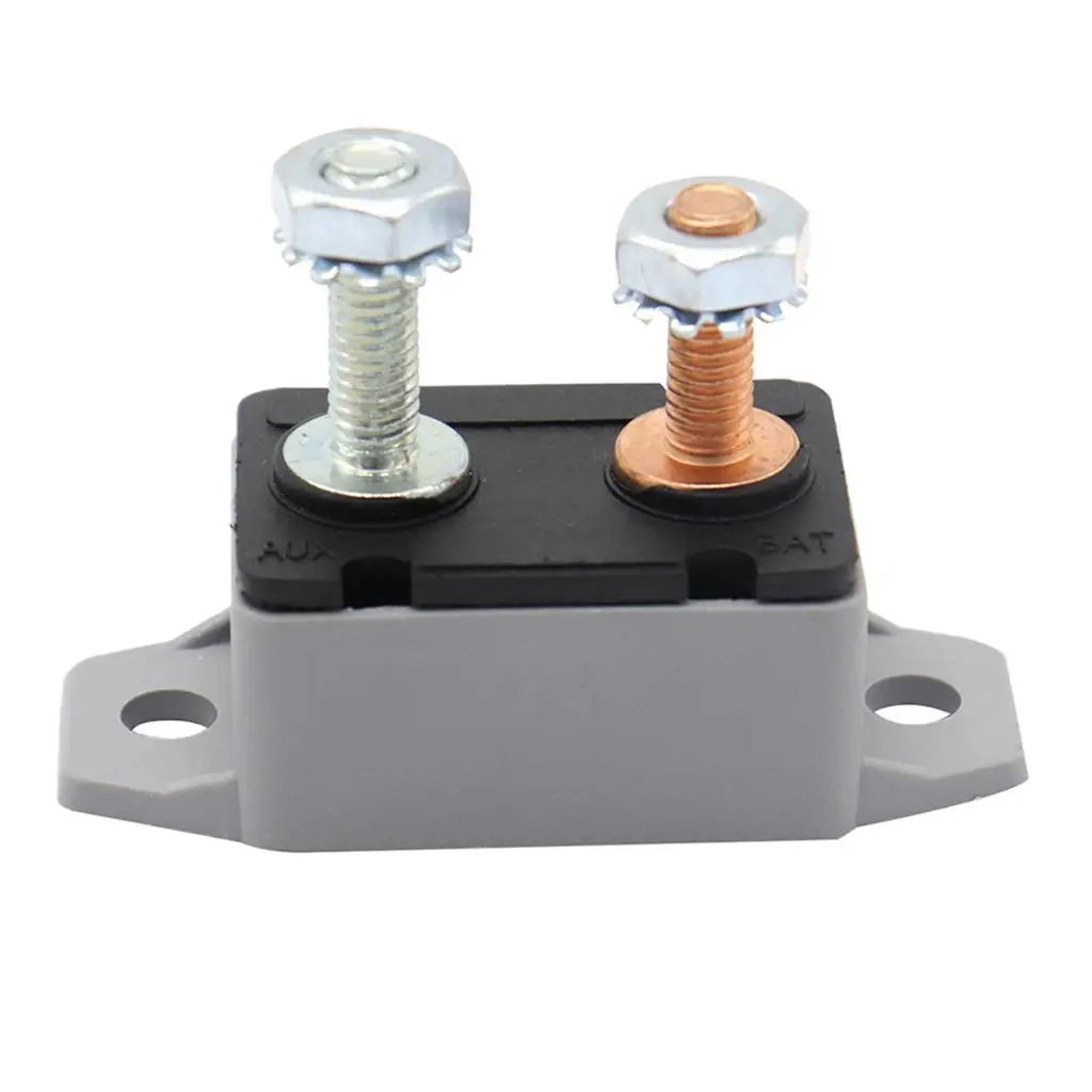 12/24V Stud Bolt Type Automatic Reset Cover Truck Boat Bus Boat Circuit Breaker Fuse(40Amp)