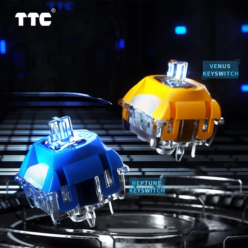 TTC Neptune dan Venus Switch Factory Pre-lubed Linear Smooth High Speed Rail Style Mechanical Keyboard Switch