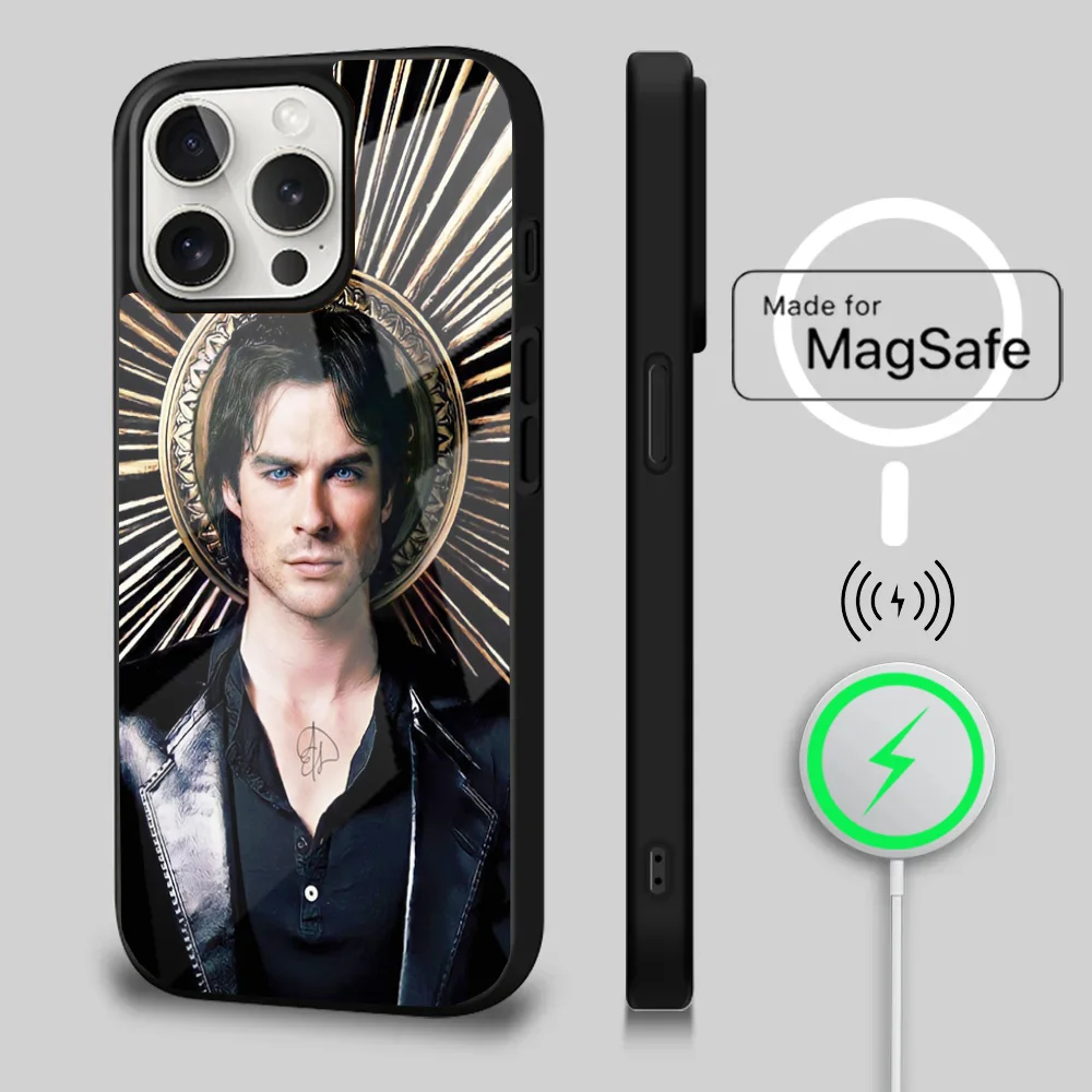 The V-Vampire Diaries TV Phone Case For iPhone 16 15 14 13 12 11 Plus,Pro,Max Mini Magsafe Magnetic Wireless Charging