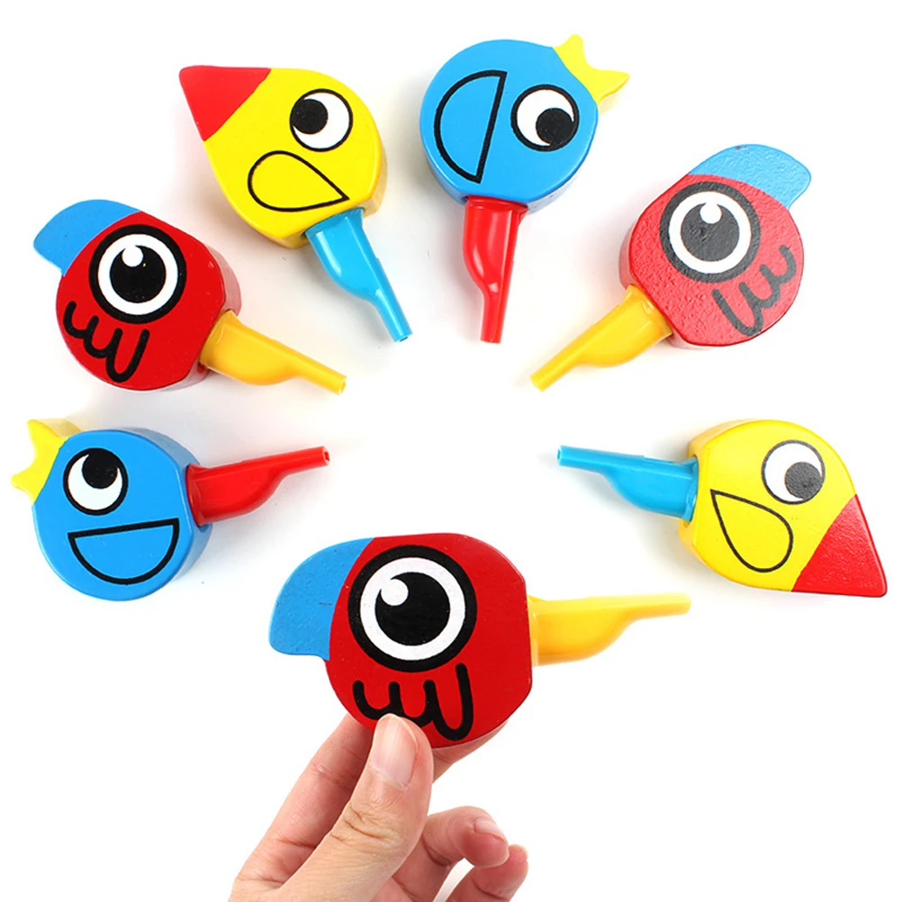 

4 Pcs Wood Whistle Kids Toy Creative Birds Animal Shape Cartoon Bamboo R om Color Musical Instrument Hearing Development