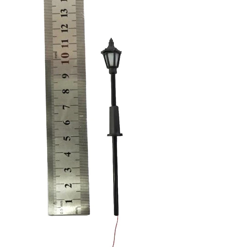 10 X 1:72 Model Railway Train Lamp Post 00 Gauge Plastic Street Lights LED   Lamp Posts Are Only Suitable For 3V Supply Voltage