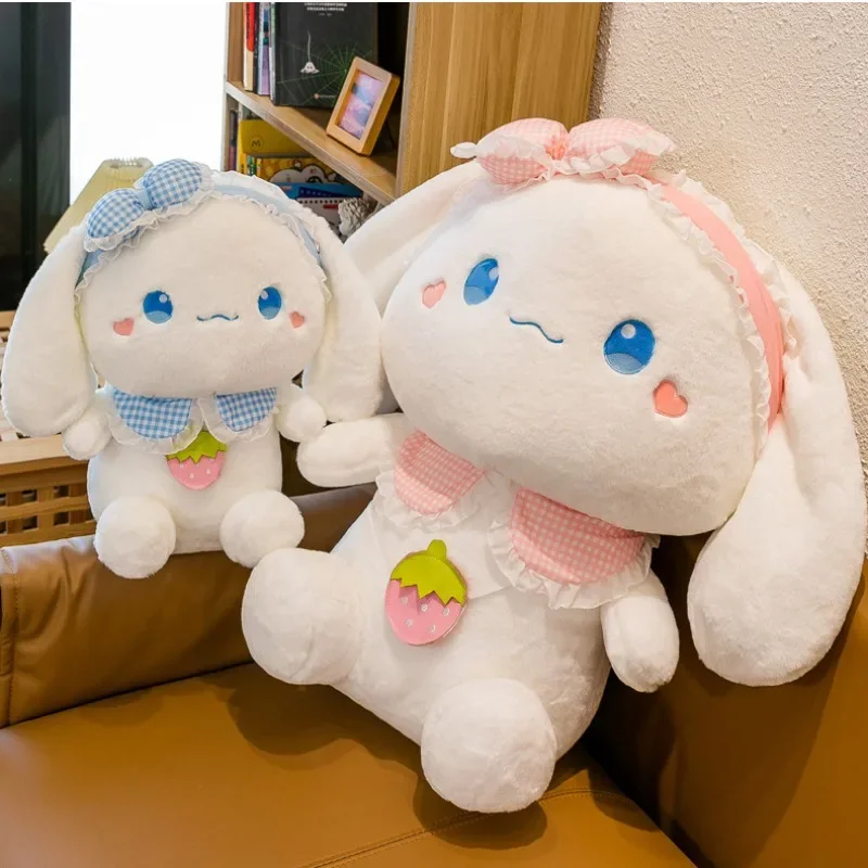 90CM Super Big Size Sanrio Cartoon Cute Strawberry Cinnamoroll Stuffed Animal Pillow Plushies Children Christmas Birthday Gift