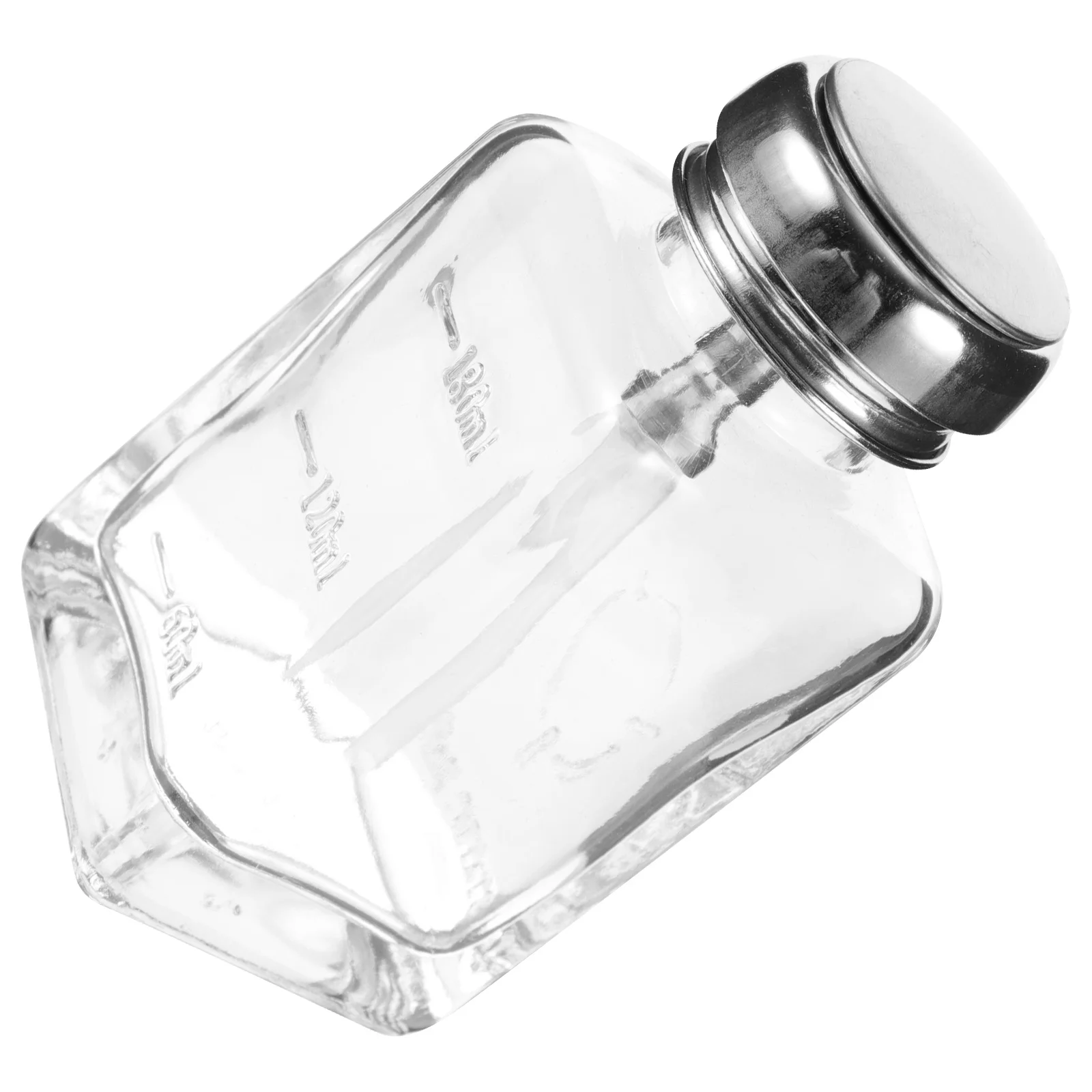 Klarglas-Pumpflasche, leerer Behälter, transparenter Spender, Nagellackentferner, Presspumpe, auslaufsichere Flüssigkeitsflasche