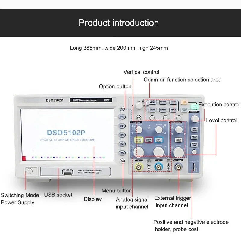 Ücretsiz kargo Hantek DSO5102P - Digital Storage Oscilloscope 100Mhz incelemesi ve fiyatı